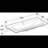 Мебельная раковина GEBERIT RENOVA PLAN 100х48 см, с отверстием под смеситель+ шкафчик под раковину с одним выдвижным ящиком 98,8х58,5 см 122200000+869501000